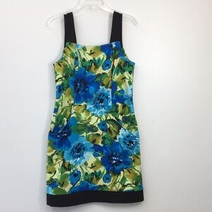 Perceptions Nw York Sleeveless Floral Midi Sundress With Pockets Sz 8 EXCELLENT